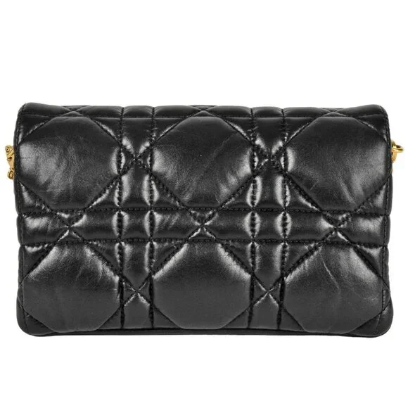CHRISTIAN DIOR Black Leather Shoulder Bag - Picture 3 of 10